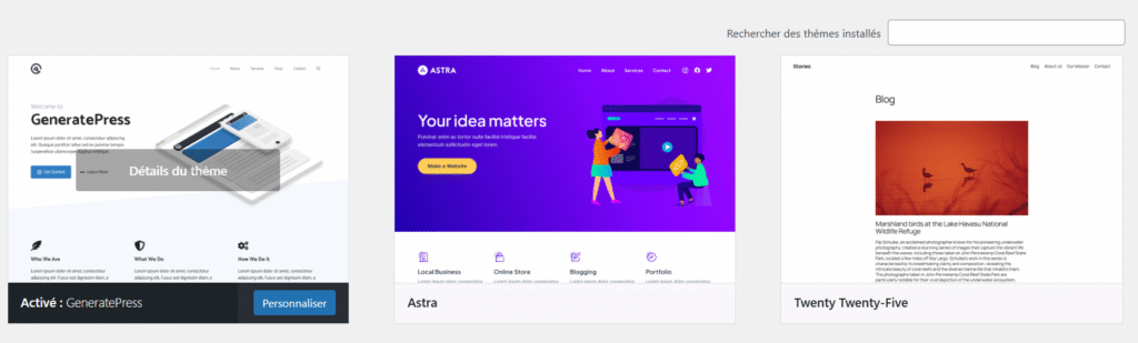 créer site WordPress entreprise GeneratePress